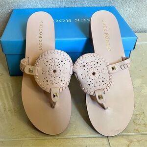 Jack Rogers Georgica Blush Leather Sandals